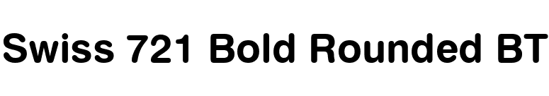 Swiss 721 Bold Rounded BT font preview