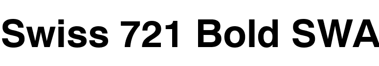 Swiss 721 Bold SWA font preview