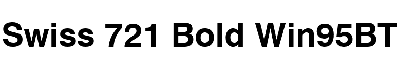 Swiss 721 Bold Win95BT font preview