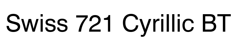 Swiss 721 Cyrillic BT font preview