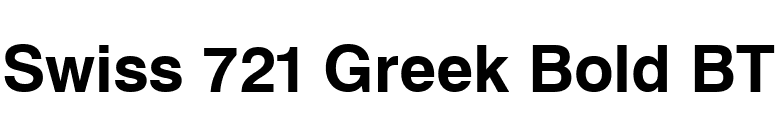 Swiss 721 Greek Bold BT font preview