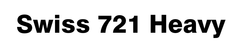 Swiss 721 Heavy font preview
