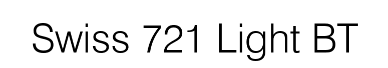 Swiss 721 Light BT font preview