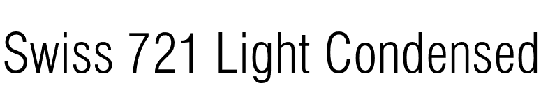 Swiss 721 Light Condensed font preview