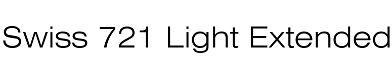 Swiss 721 Light Extended font preview