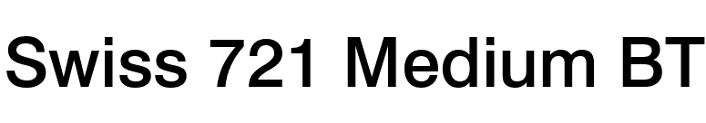 Swiss 721 Medium BT font preview