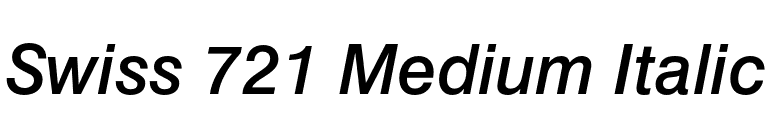 Swiss 721 Medium Italic font preview