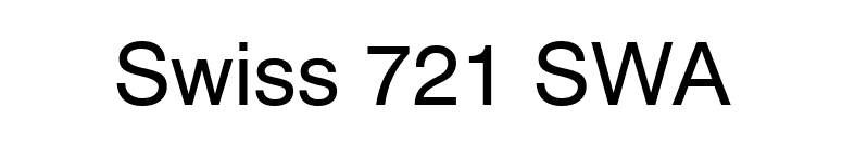 Swiss 721 SWA font preview