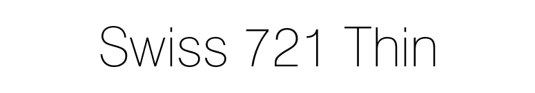 Swiss 721 Thin font preview