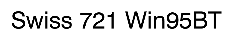 Swiss 721 Win95BT font preview