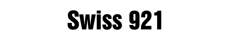 Swiss 921 font preview