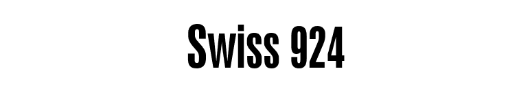 Swiss 924 font preview