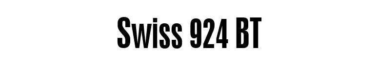 Swiss 924 BT font preview