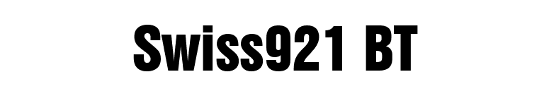 Swiss921 BT font preview