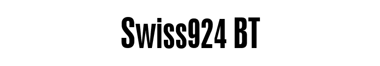 Swiss924 BT font preview