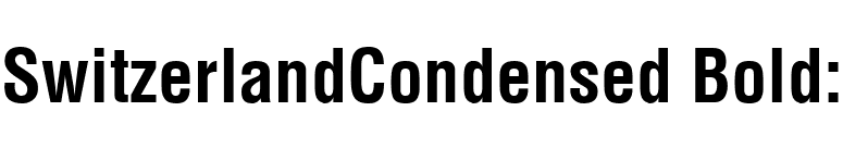 SwitzerlandCondensed Bold: font preview