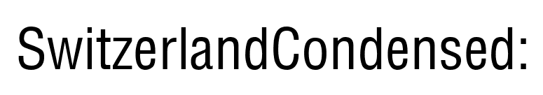 SwitzerlandCondensed: font preview
