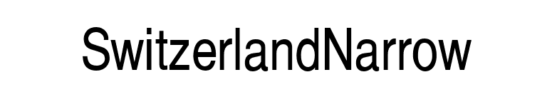 SwitzerlandNarrow font preview