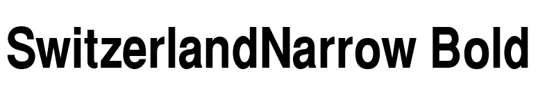 SwitzerlandNarrow Bold font preview
