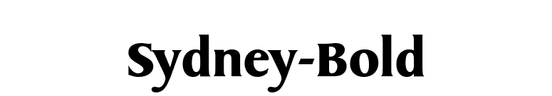 Sydney-Bold font preview