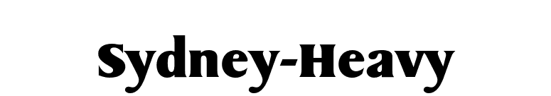 Sydney-Heavy font preview