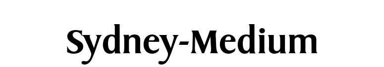 Sydney-Medium font preview