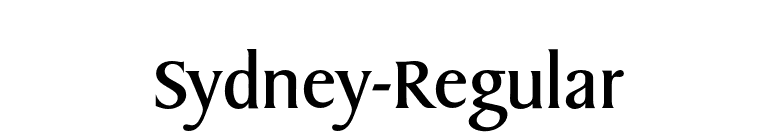 Sydney-Regular font preview