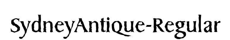 SydneyAntique-Regular font preview