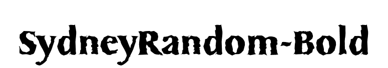 SydneyRandom-Bold font preview