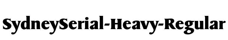 SydneySerial-Heavy-Regular font preview