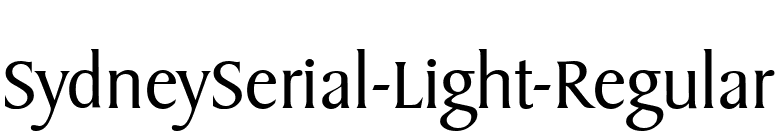 SydneySerial-Light-Regular font preview