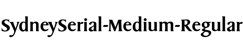 SydneySerial-Medium-Regular font preview