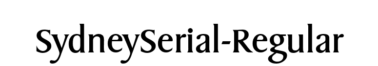 SydneySerial-Regular font preview