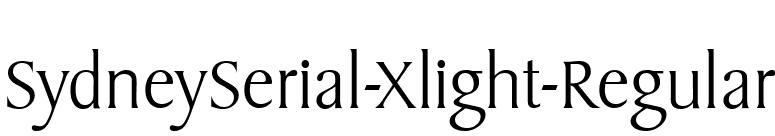 SydneySerial-Xlight-Regular font preview