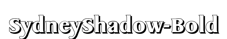 SydneyShadow-Bold font preview
