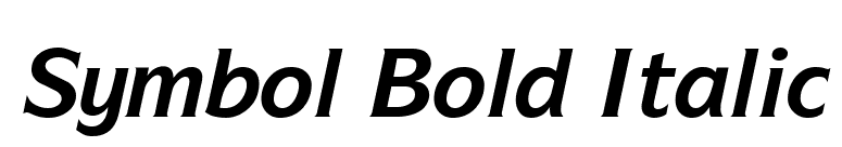 Symbol Bold Italic font preview