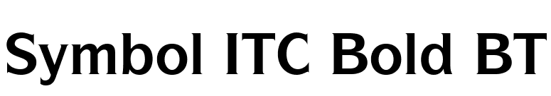 Symbol ITC Bold BT font preview
