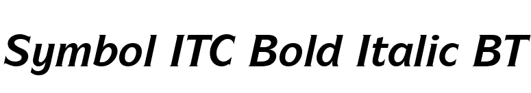 Symbol ITC Bold Italic BT font preview