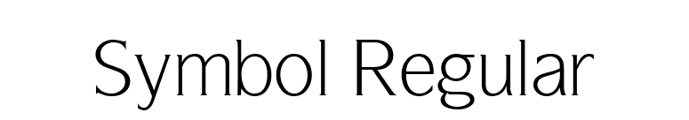 Symbol Regular font preview