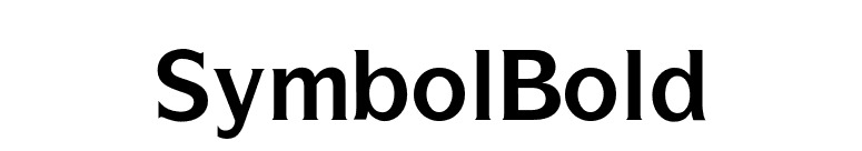 SymbolBold font preview