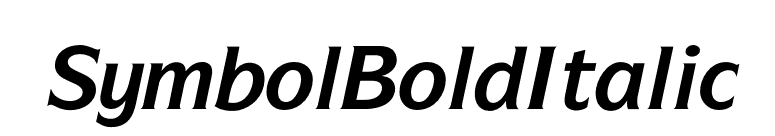 SymbolBoldItalic font preview