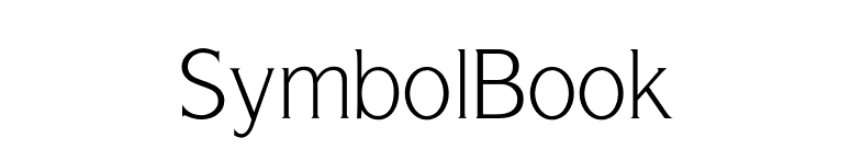 SymbolBook font preview