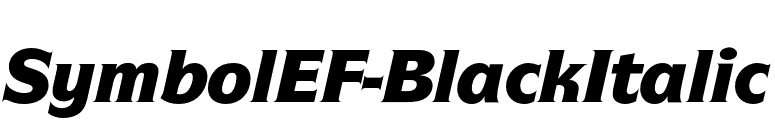 SymbolEF-BlackItalic font preview