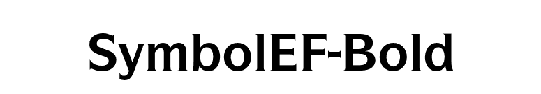 SymbolEF-Bold font preview