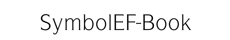 SymbolEF-Book font preview