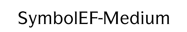 SymbolEF-Medium font preview