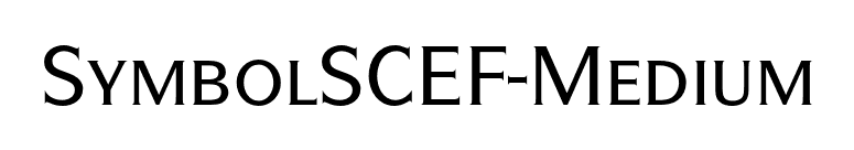 SymbolSCEF-Medium font preview