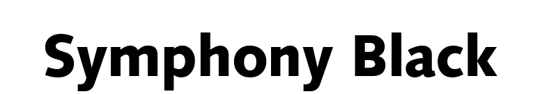Symphony Black font preview