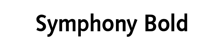 Symphony Bold font preview