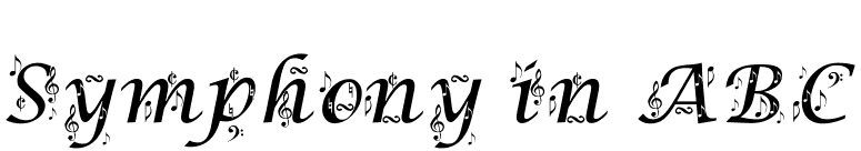 Symphony in ABC font preview